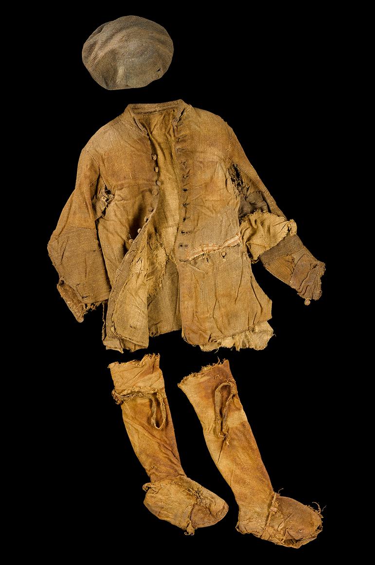 18th century clothing preserved in peat.