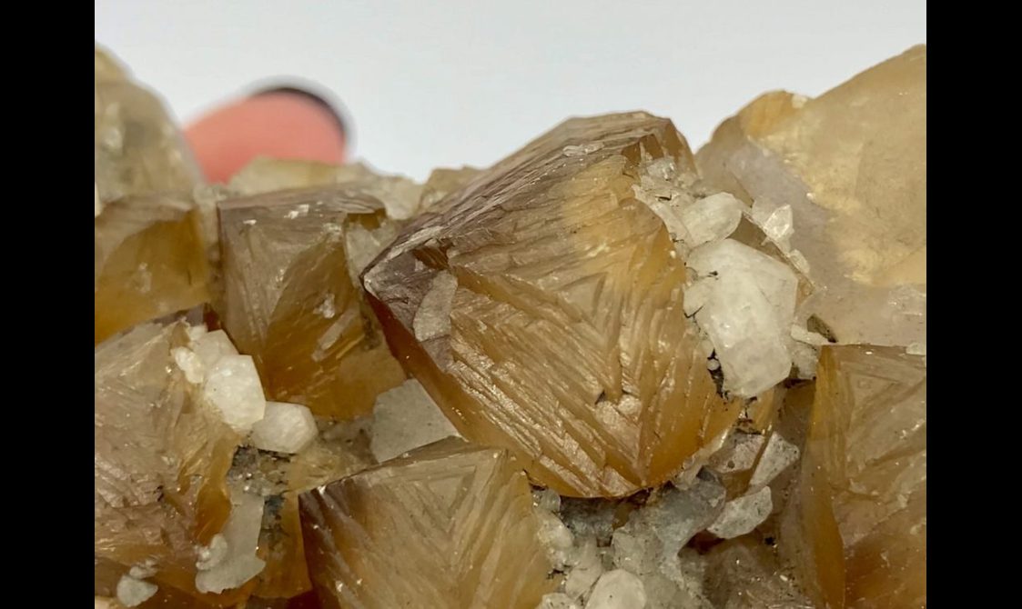 A pale brown mineral.