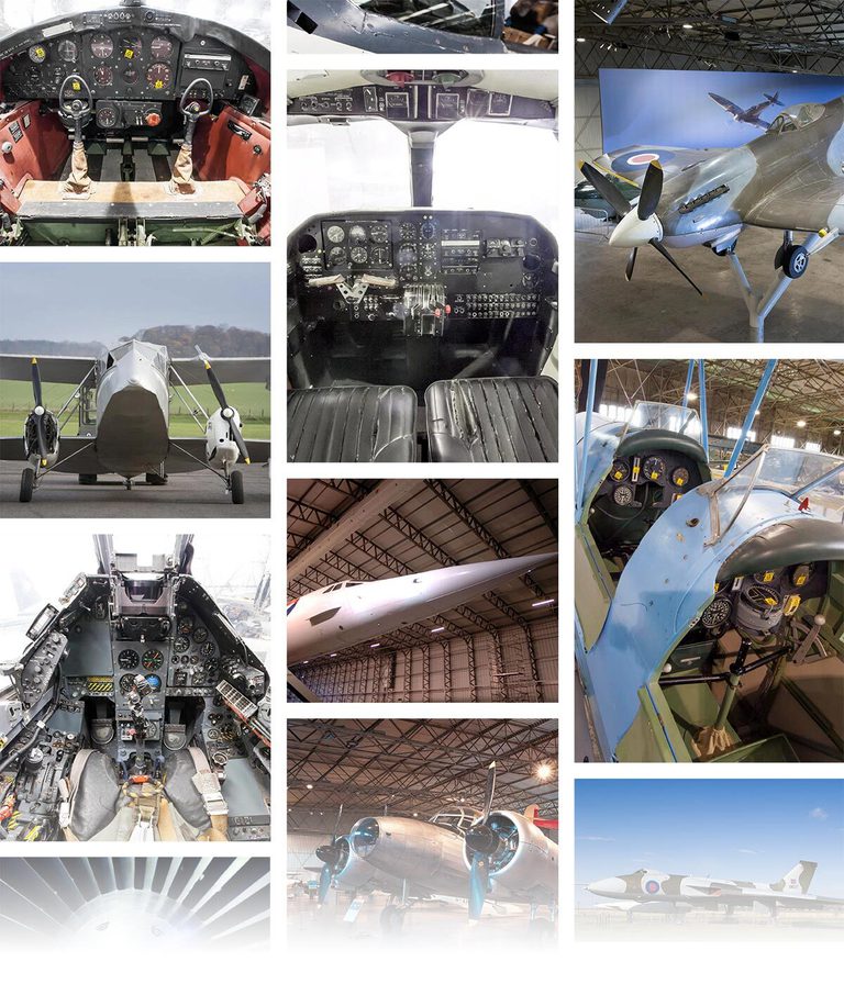 Three rows of images of aircraft from the aviation collection