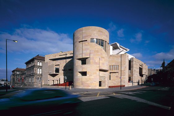 A museum building with a mix of modern and Victorian architecture.