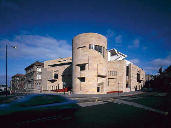 A museum building with a mix of modern and Victorian architecture.