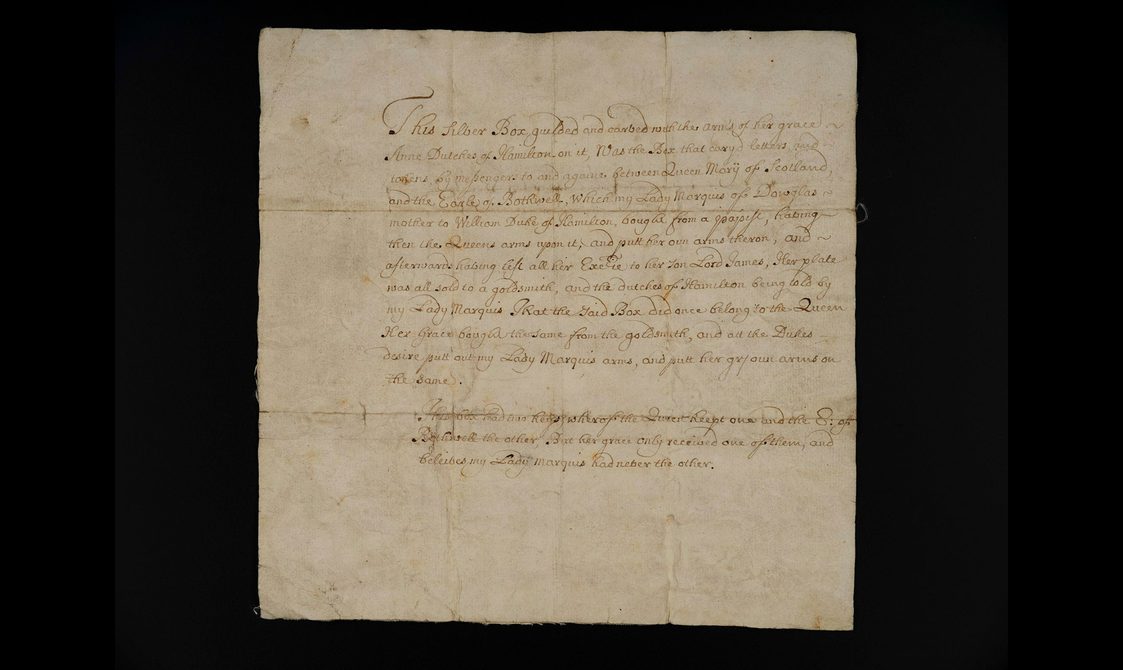 Letter on faded yellow paper. Faded black cursive lettering covers two-thirds of the paper's surface, stilted towards the right side.