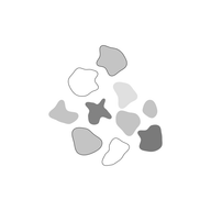 An illustration of grey and white crystals